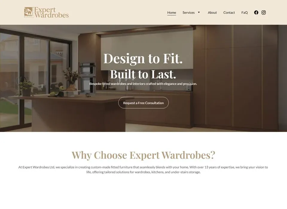 Expert Wardrobes svetainės ekrano kopija